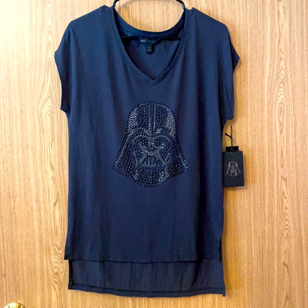 Darth Vader Rock & Republic Star Wars Studded Top S/S Shirt Small XS